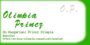 olimpia princz business card